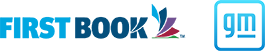 First Book logo and GM logo