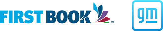 First Book logo and GM logo
